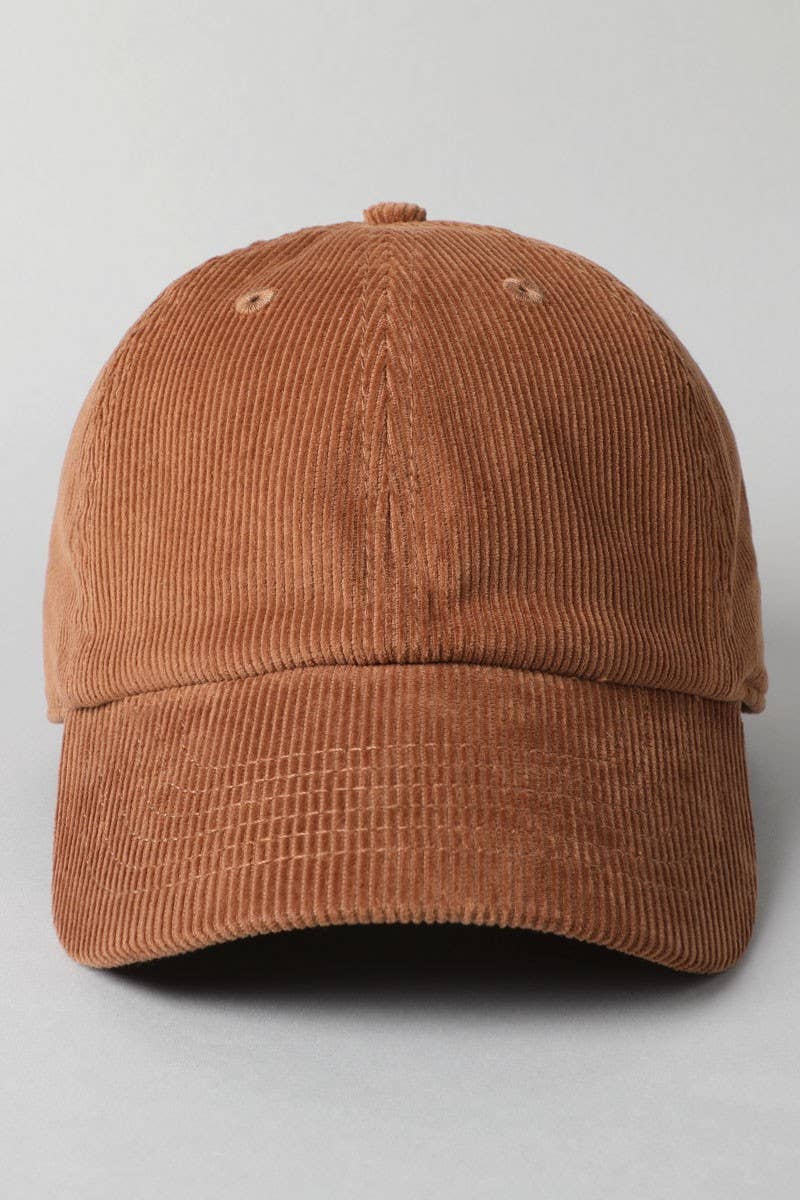 Corduroy Adjustable Cotton Baseball Cap Dad Hat