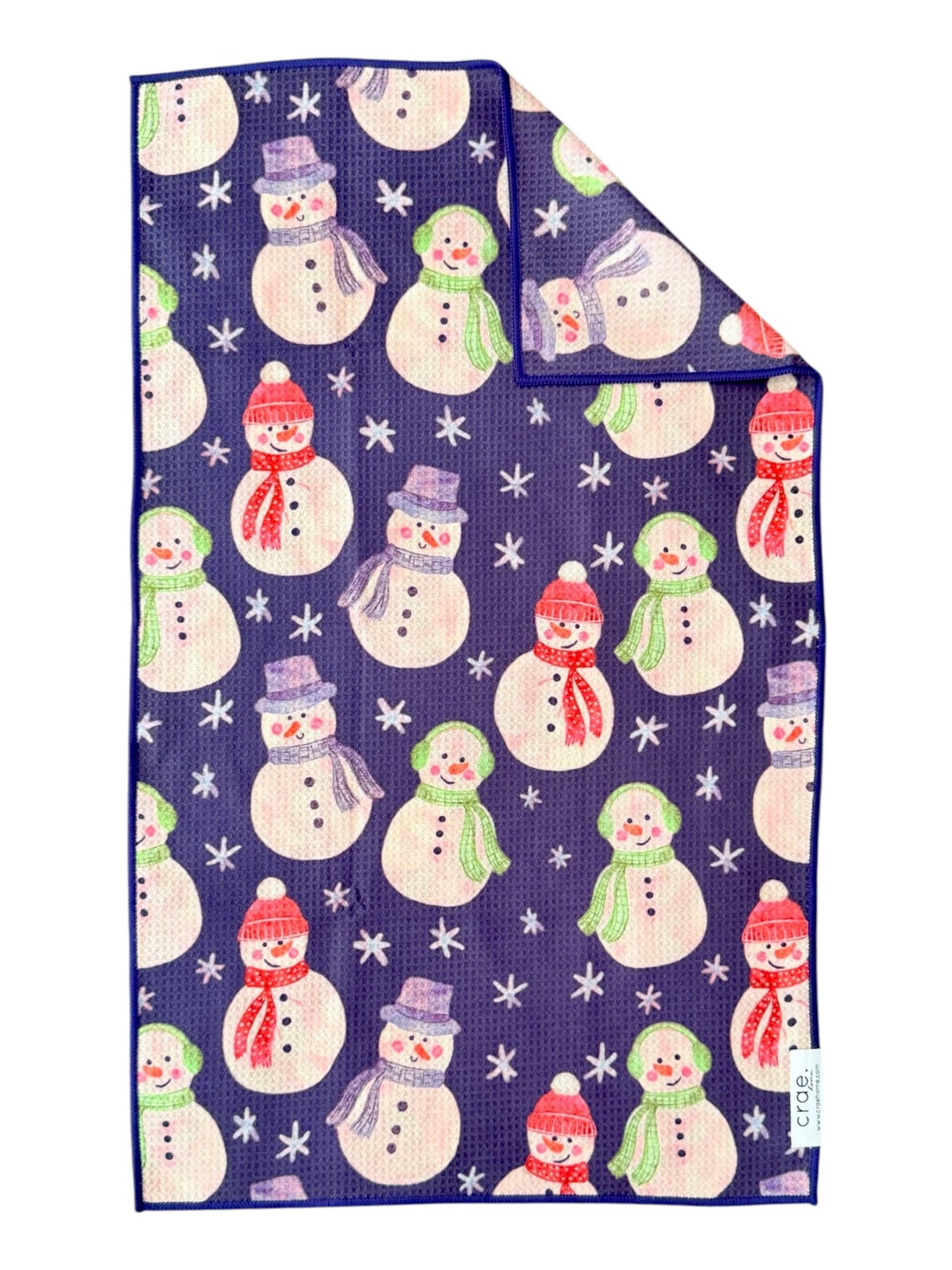 Snowy Smiles: Double-Sided Hand Towel