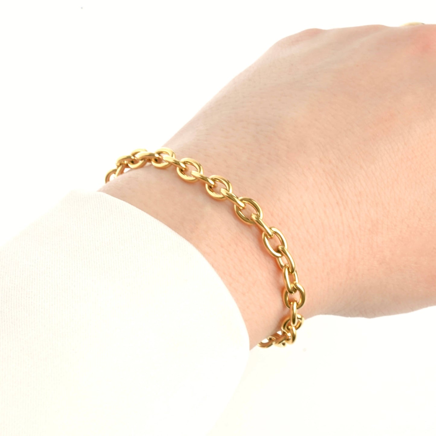 Stainless Steel Bold Bracelets - Chunky Gold Silver Bracelet