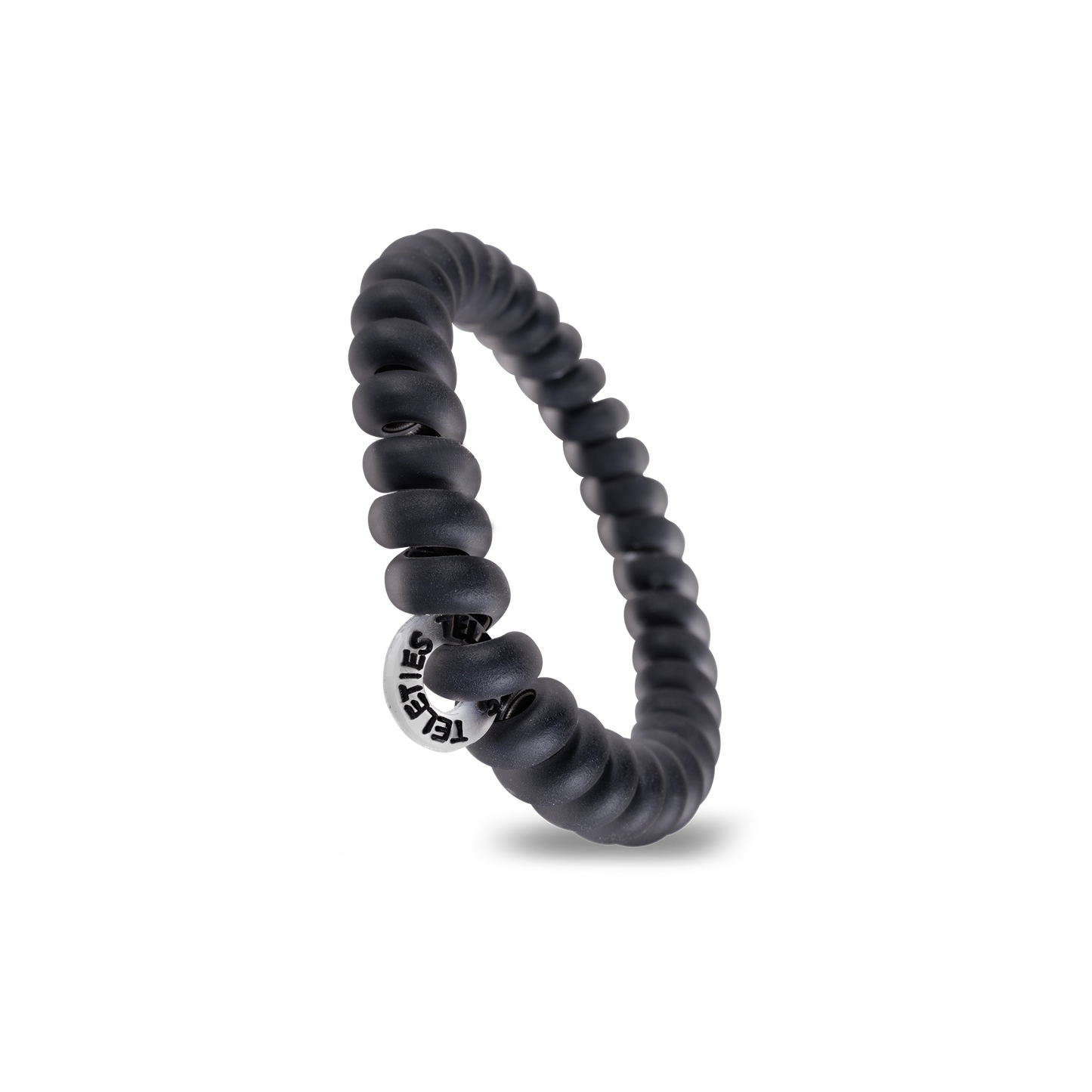 Matte Black - Small Spiral Hair Coils, Hair Ties, 3-pack