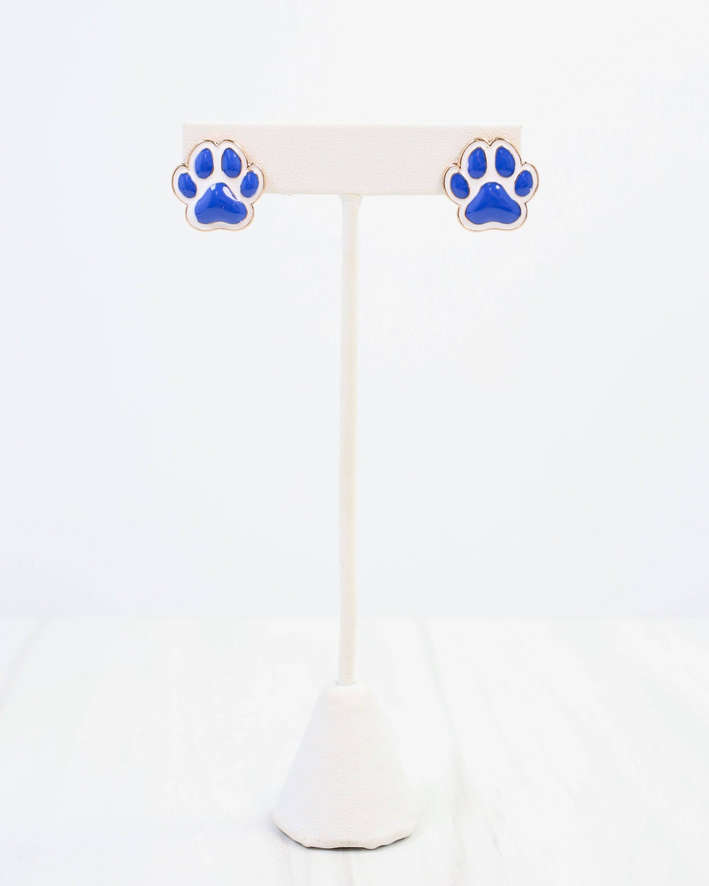 Go For It Paw Earring Blue White