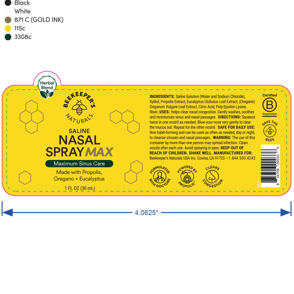 Beekeepers Nasal Spray Max