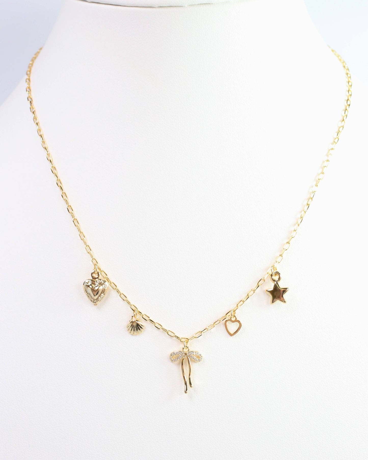 Tammy Charm Necklace Gold
