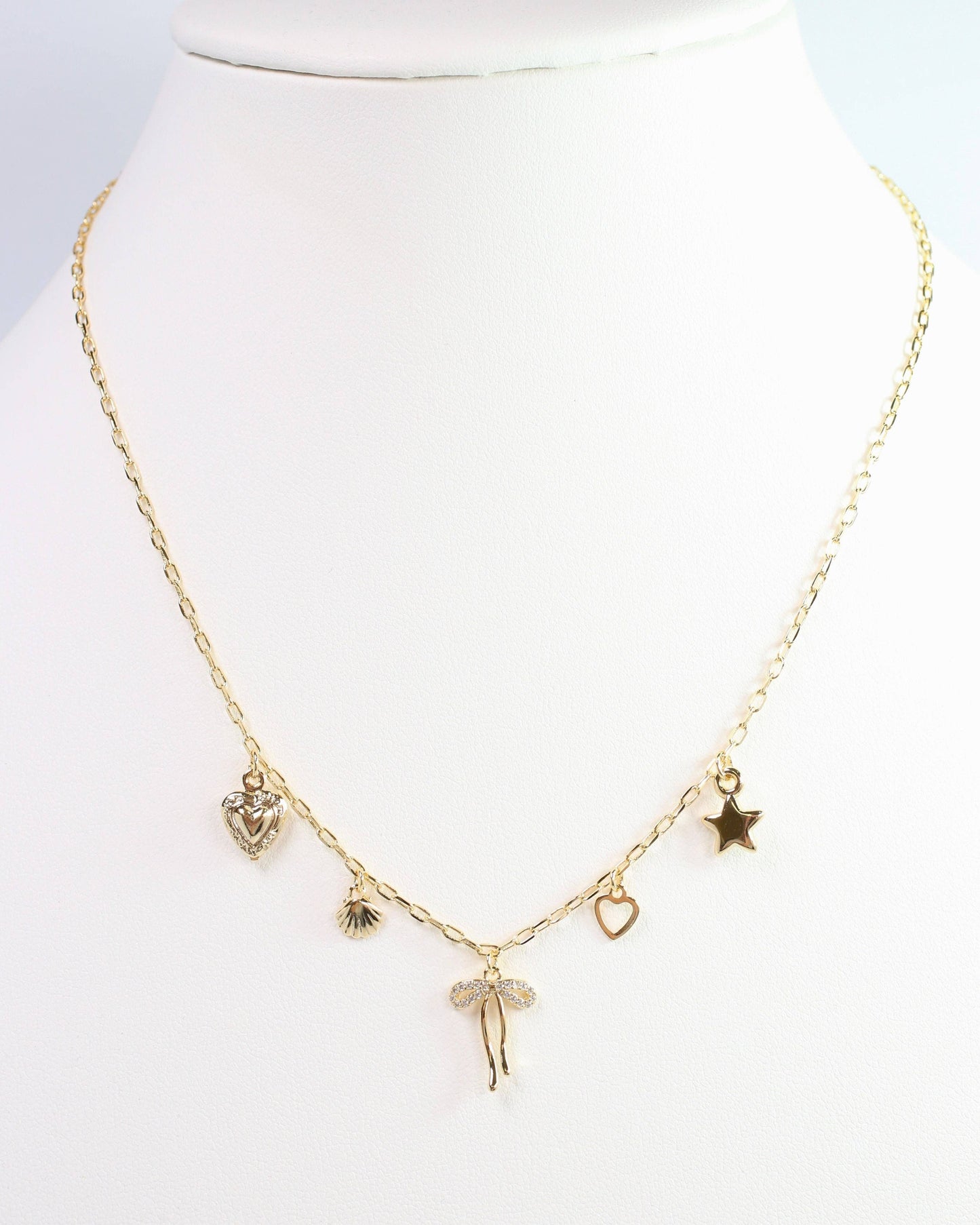 Tammy Charm Necklace Gold