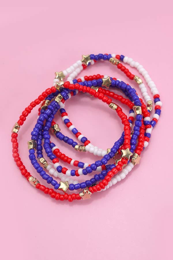 MULTI LAYER BEADED STAR BRACELETS