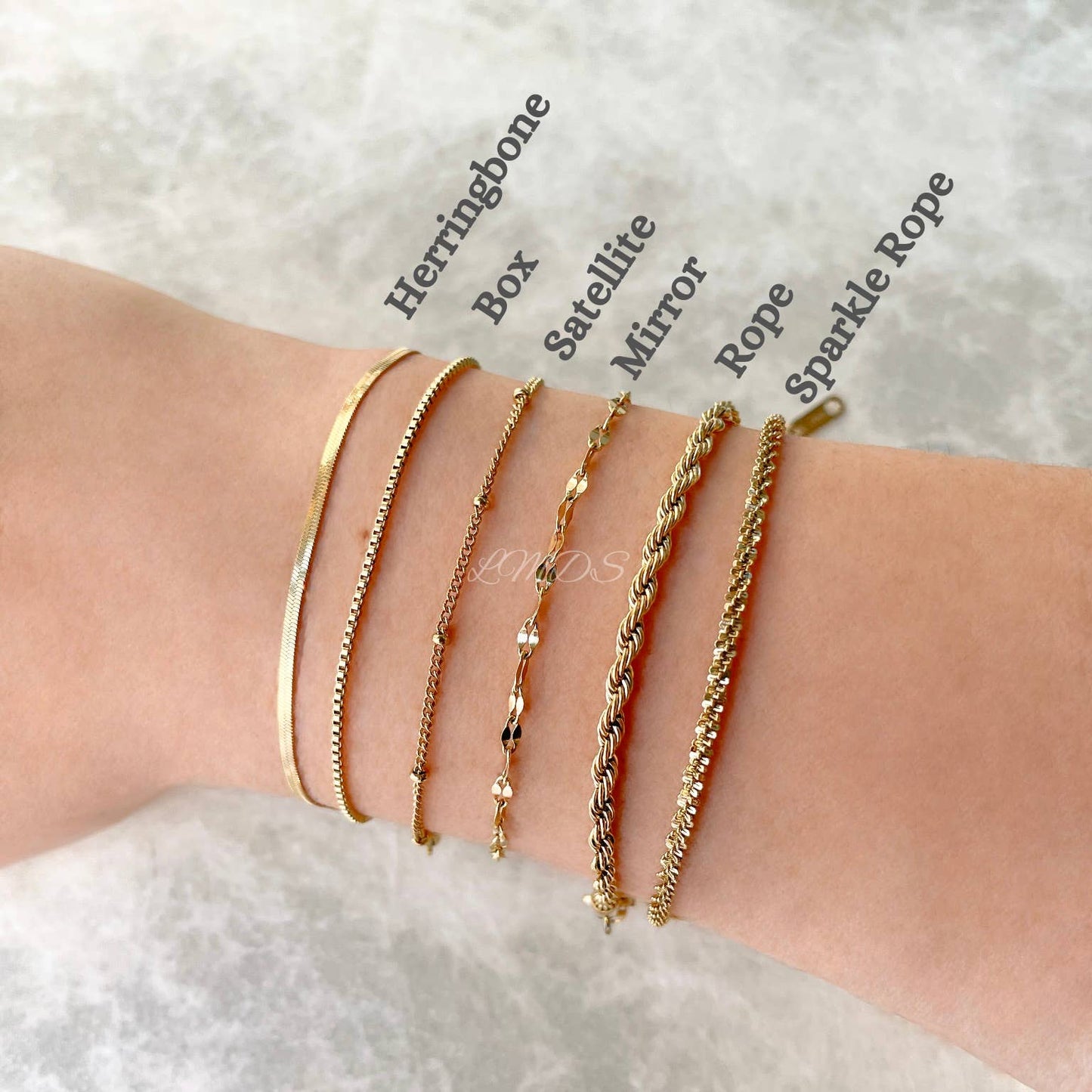 Dainty Gold Bracelets - Waterproof Chain Bracelets for Women