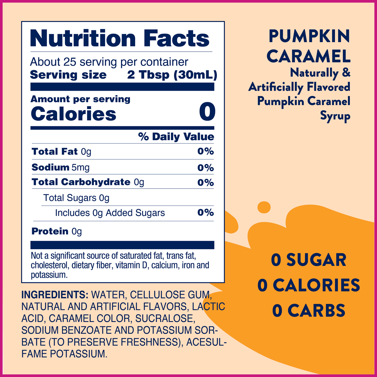 Sugar Free Pumpkin Caramel Syrup