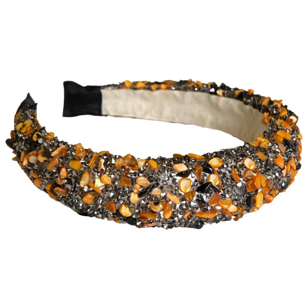 Limited Edition All That Glitters Headband - Black + Orange