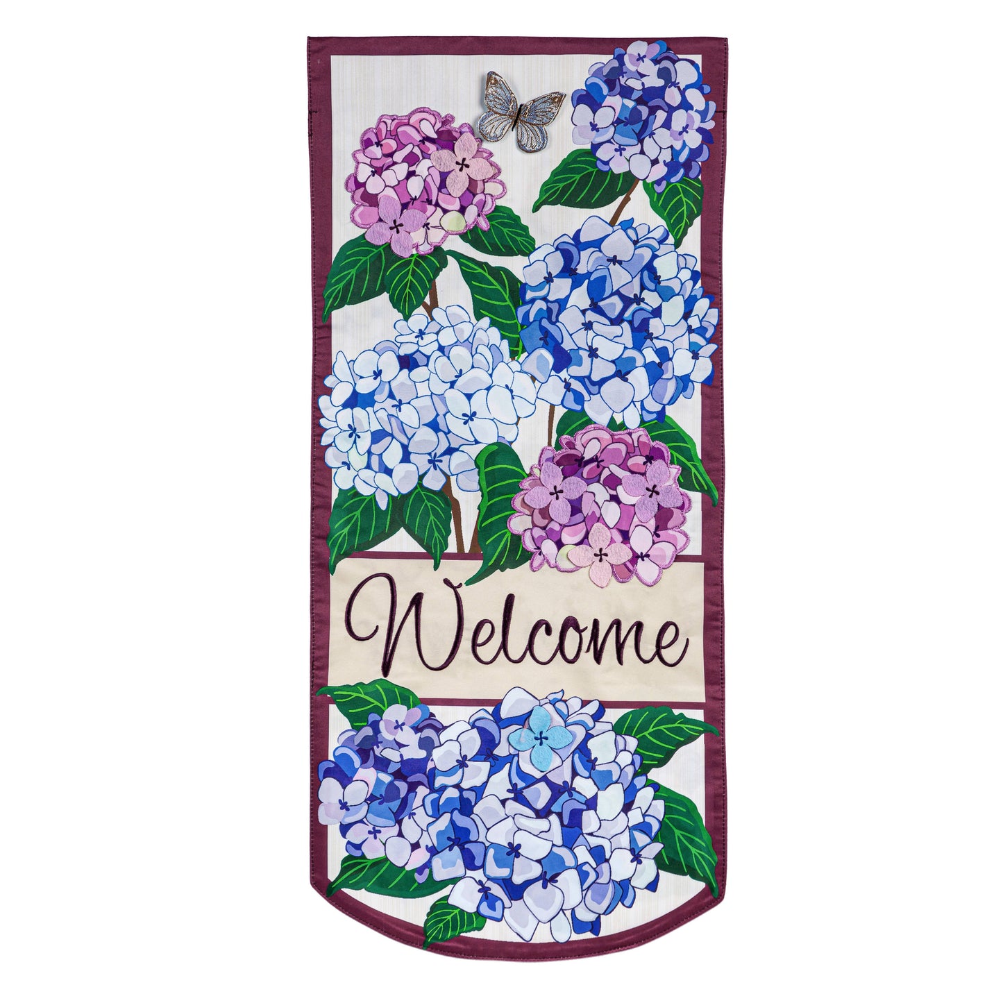 Hydrangea Garden Textile Flag
