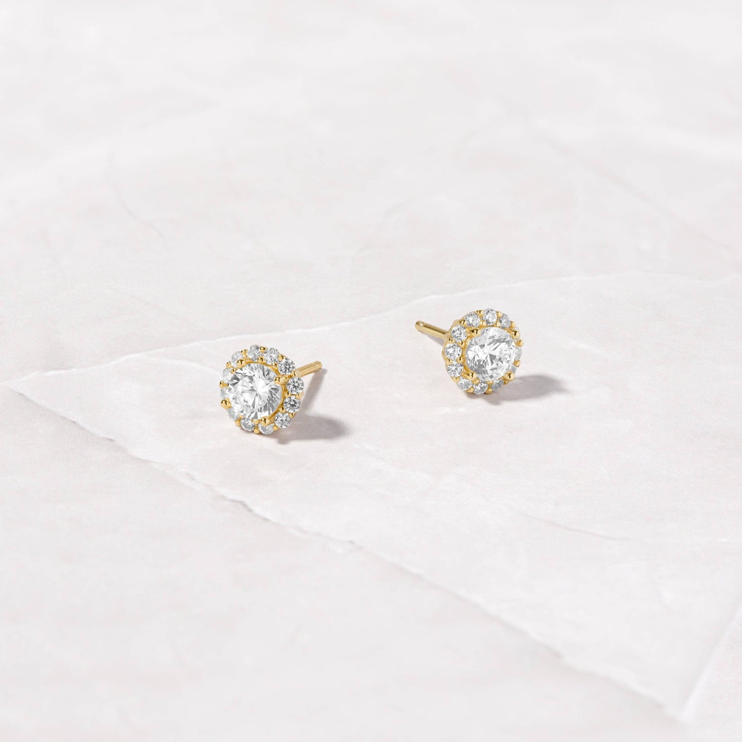 Diamond Halo Studs