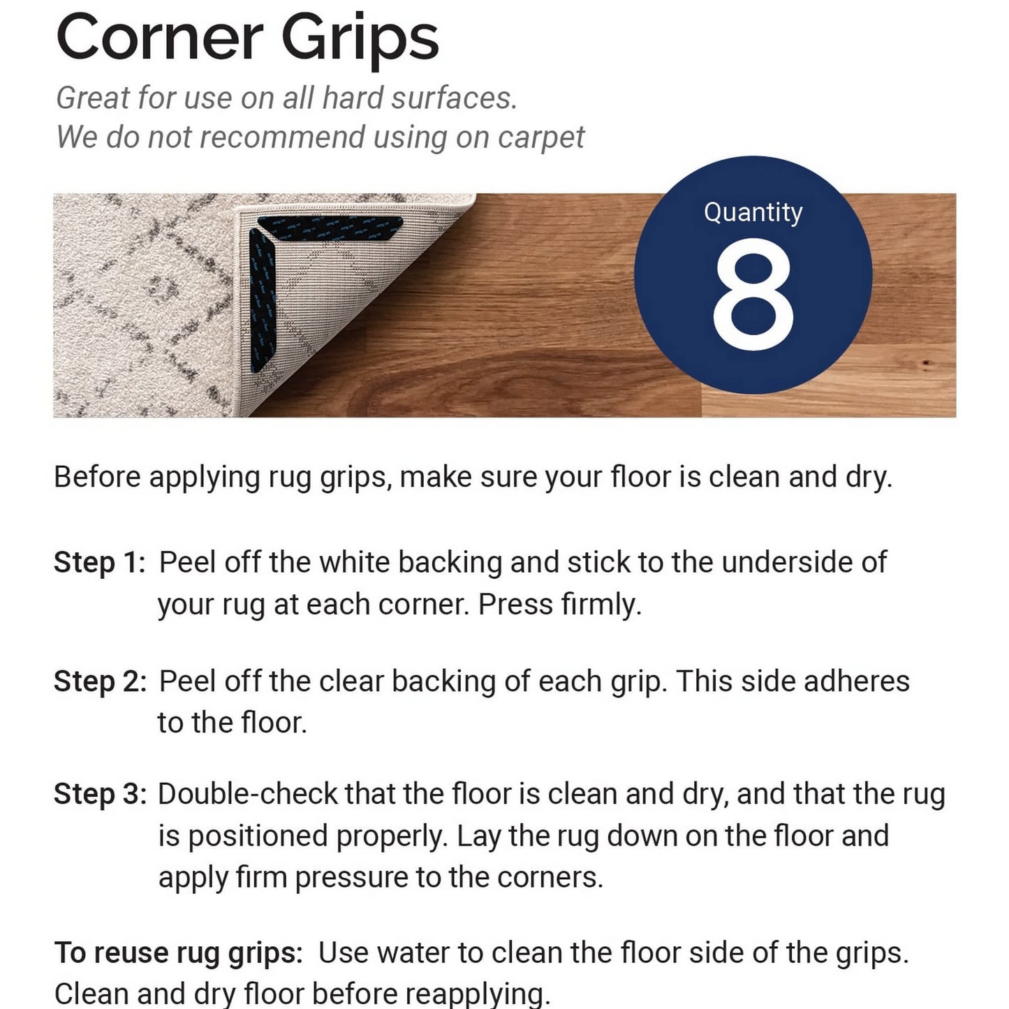 Corner Rug Grippers