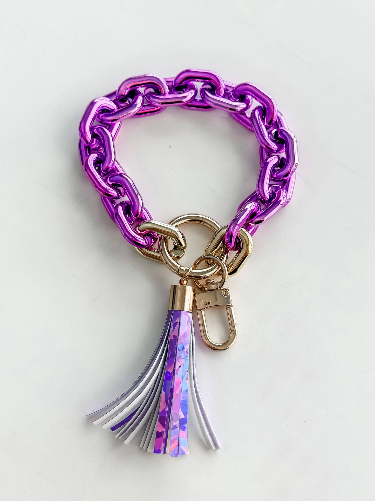 Acrylic Wristlet Keychain "Purple"