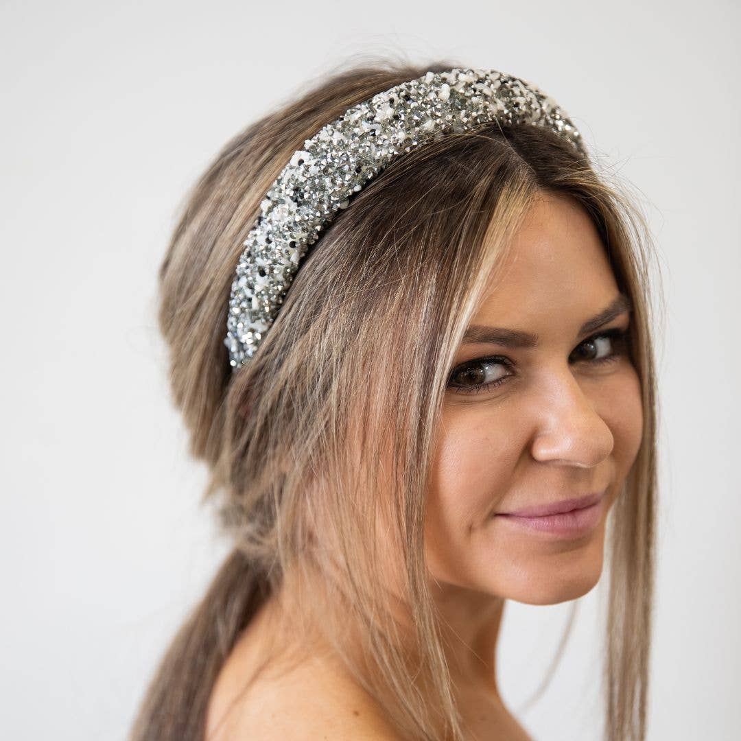 All That Glitters Headband - Spurs Silver + Black