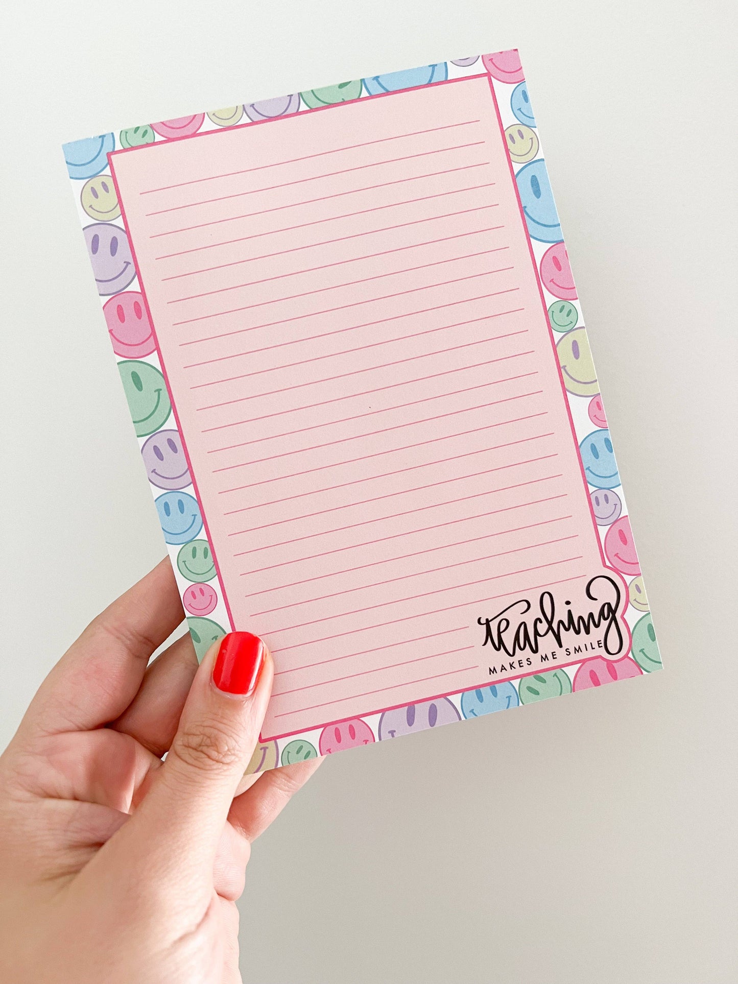 Teacher Gift Teacher notepad Teaching makes me smile notepad