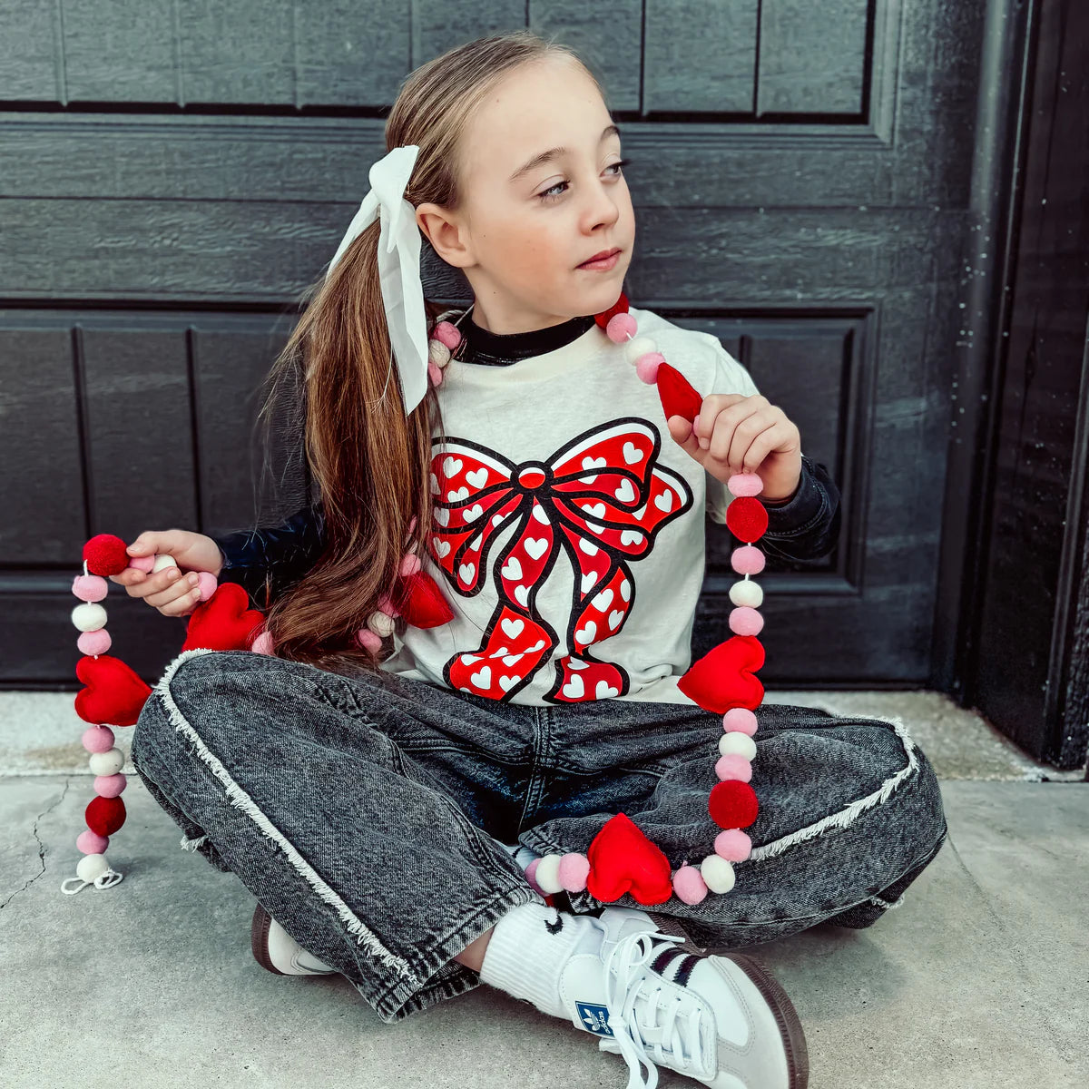 Big Heart Bow Tee |Youth