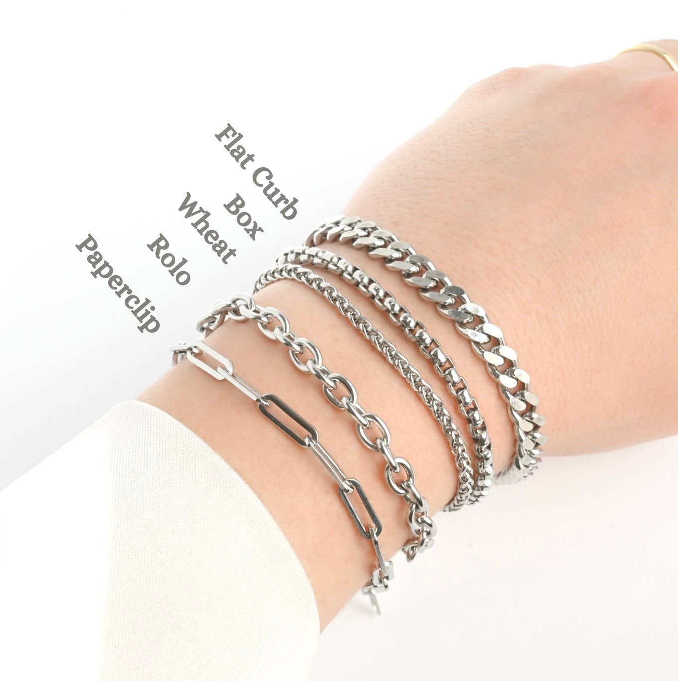 Stainless Steel Bold Bracelets - Chunky Gold Silver Bracelet
