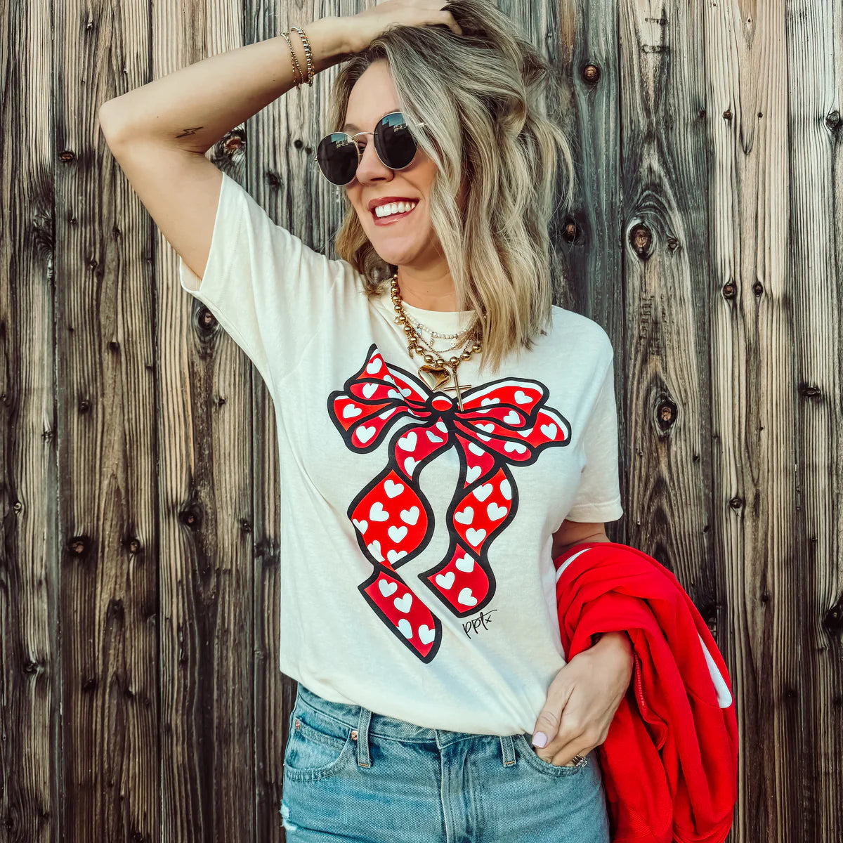 Big Heart Bow Tee | Adult