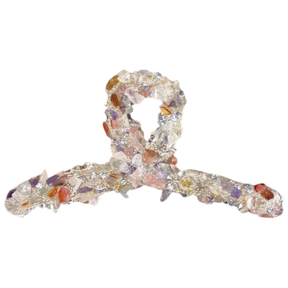 Looped Claw Clip - Multi Glitter