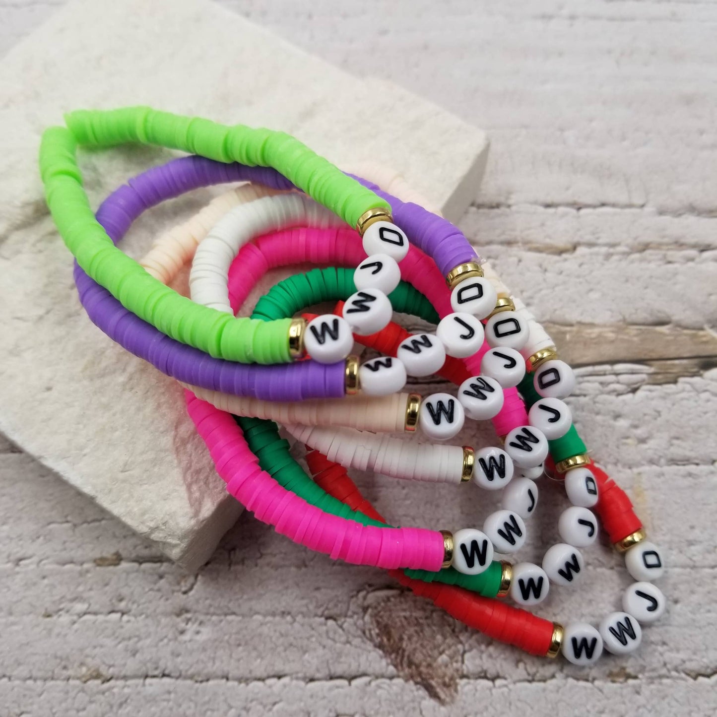 WWJD Clay Bracelet