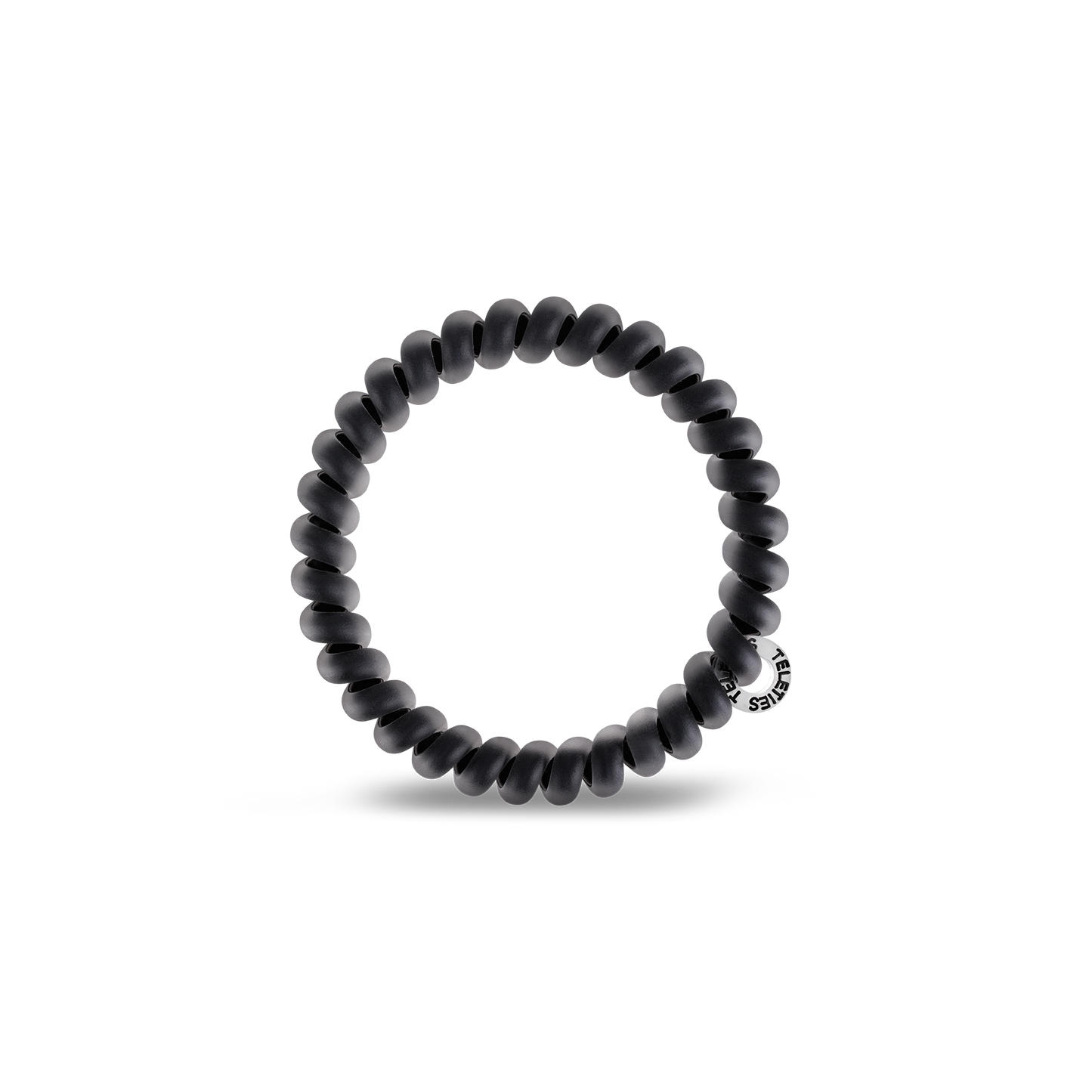 Matte Black - Small Spiral Hair Coils, Hair Ties, 3-pack