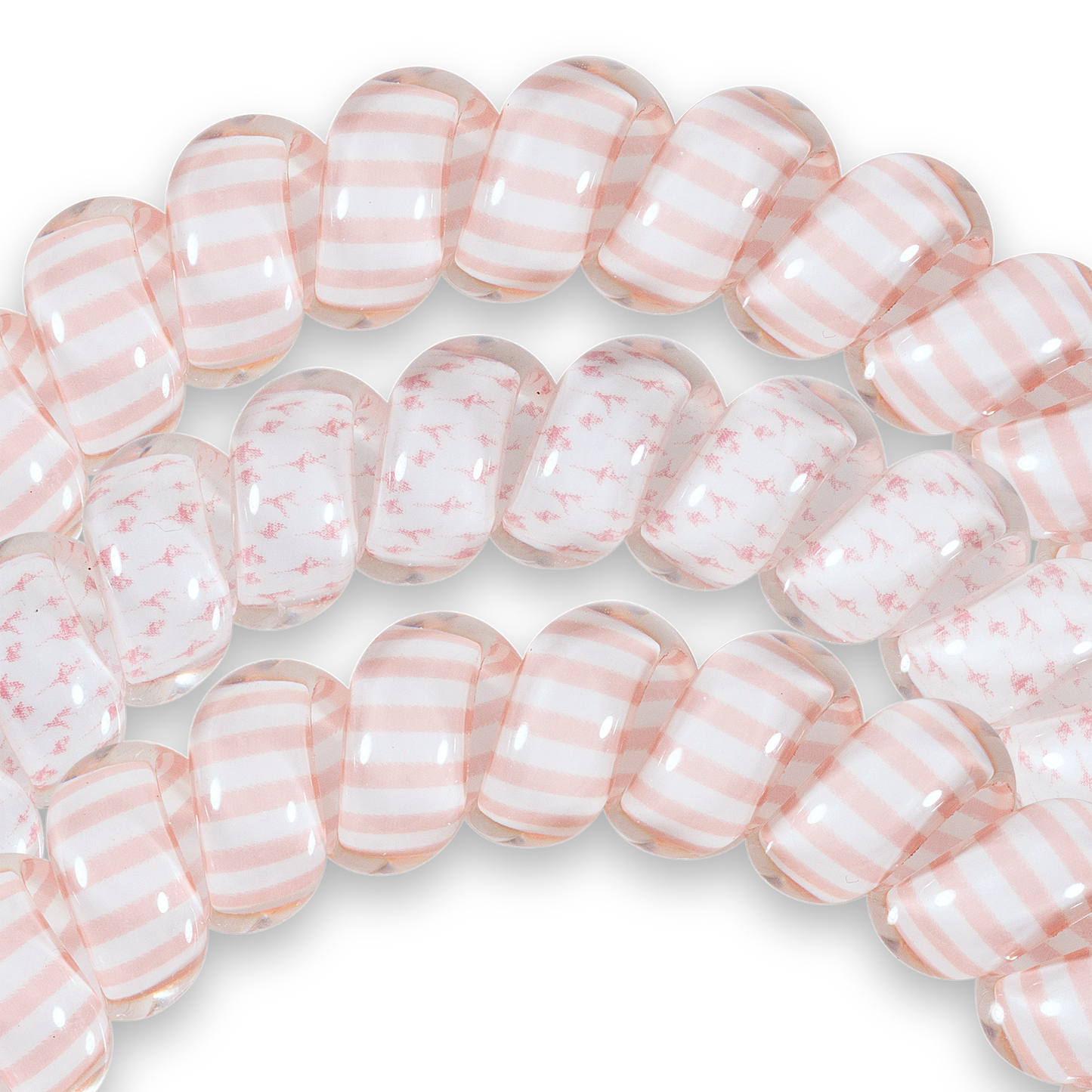 Ballet - Large Spiral Hair Coils, Hair Ties, 3-pack