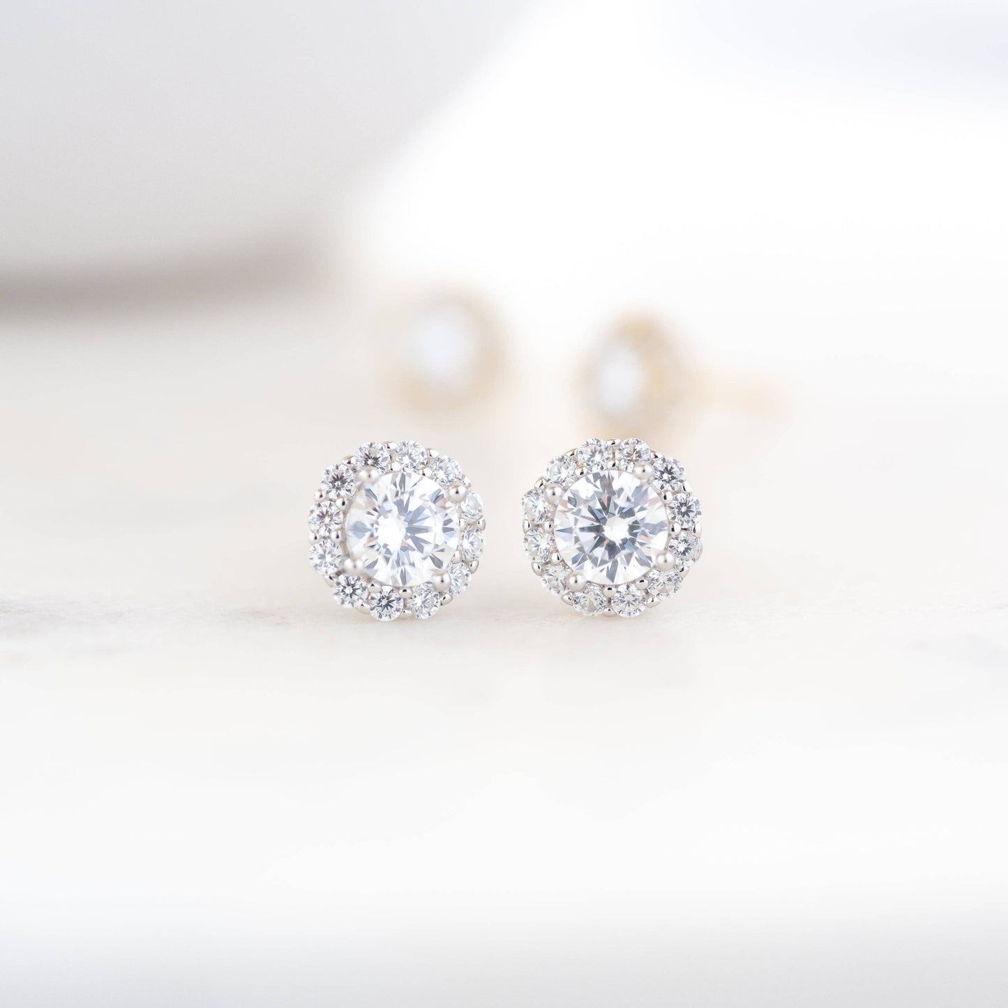 Diamond Halo Studs