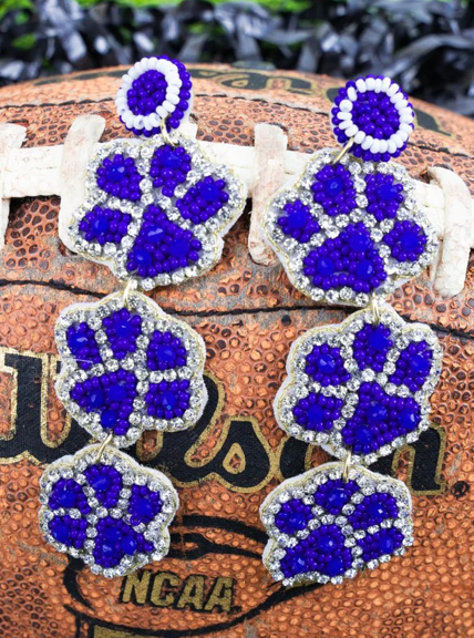 BLUE & CRYSTAL EARRINGS