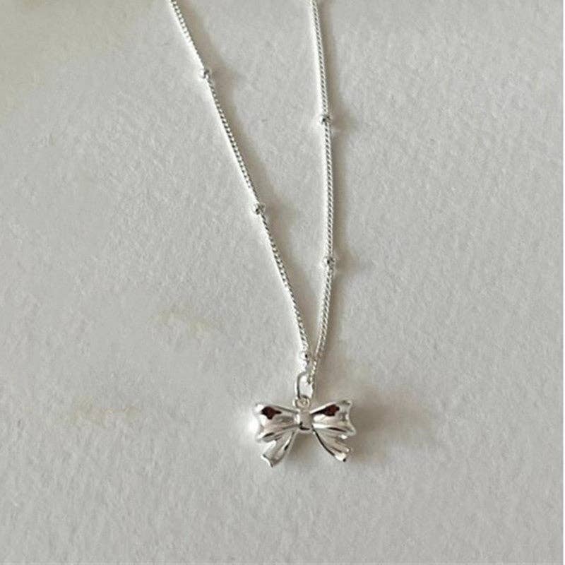 Dainty Bow Charm Necklace