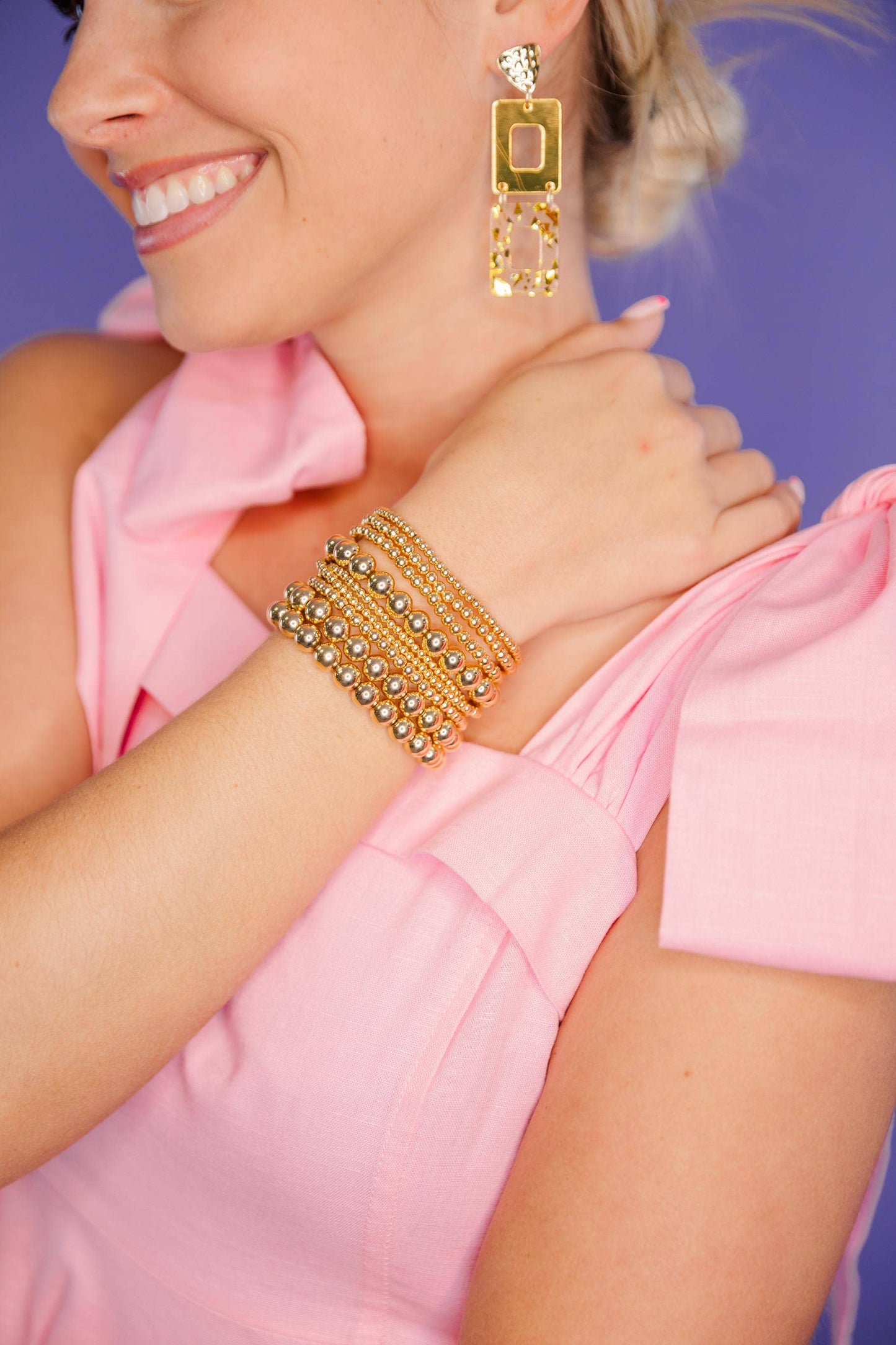 18k Gold Filled Stretch Bracelet-Small
