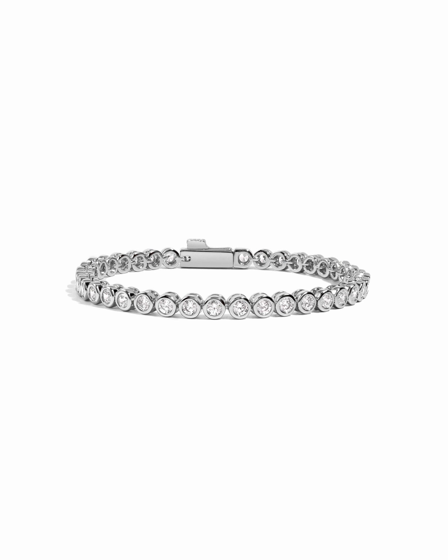3mm Round Bezel Tennis Bracelet