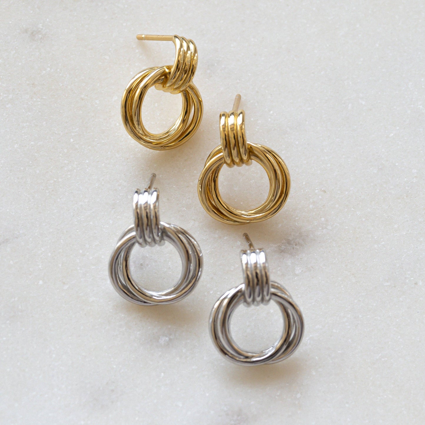 Knot Hoop Earrings