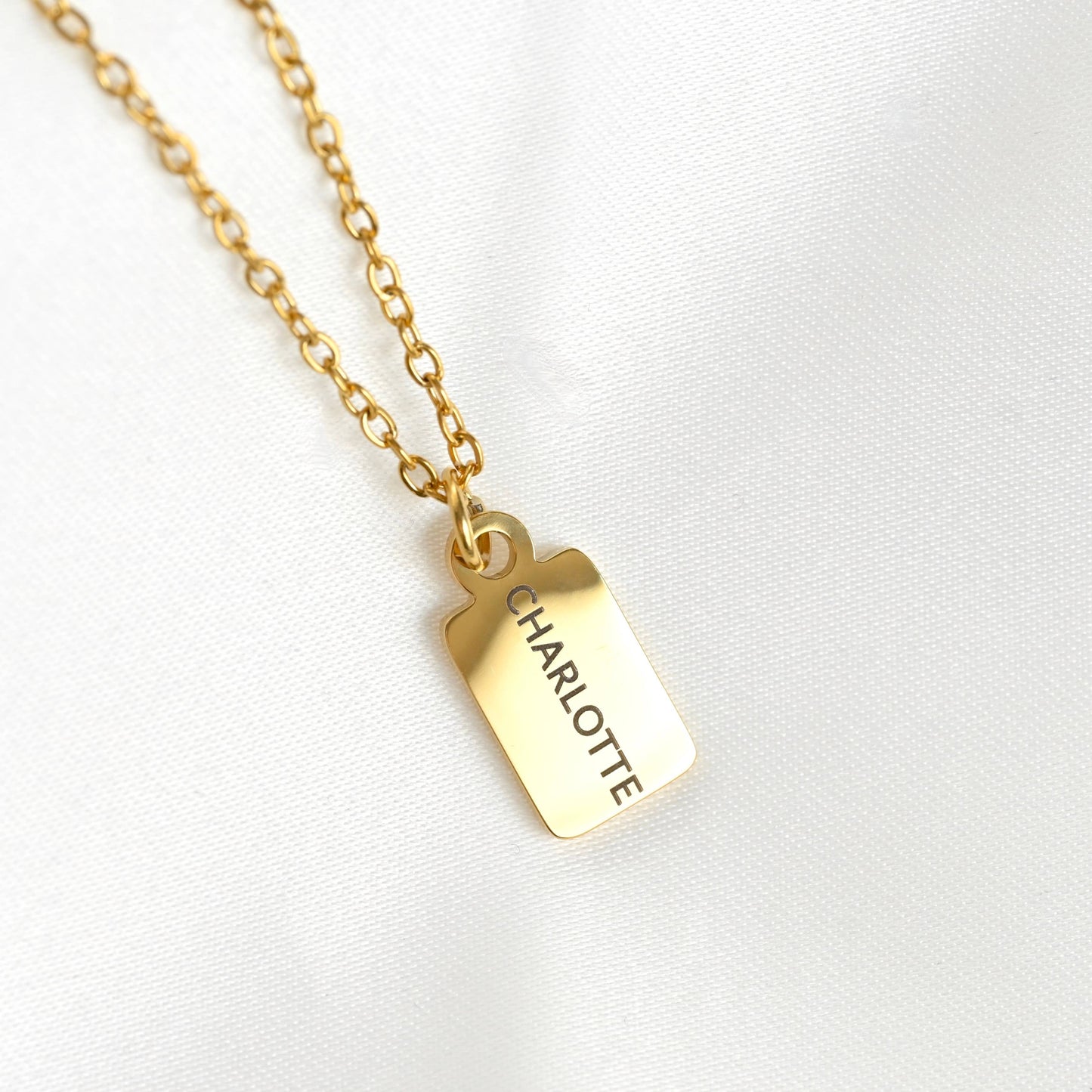 Custom Tag Charm Necklace - Multiple Bar Family Necklace