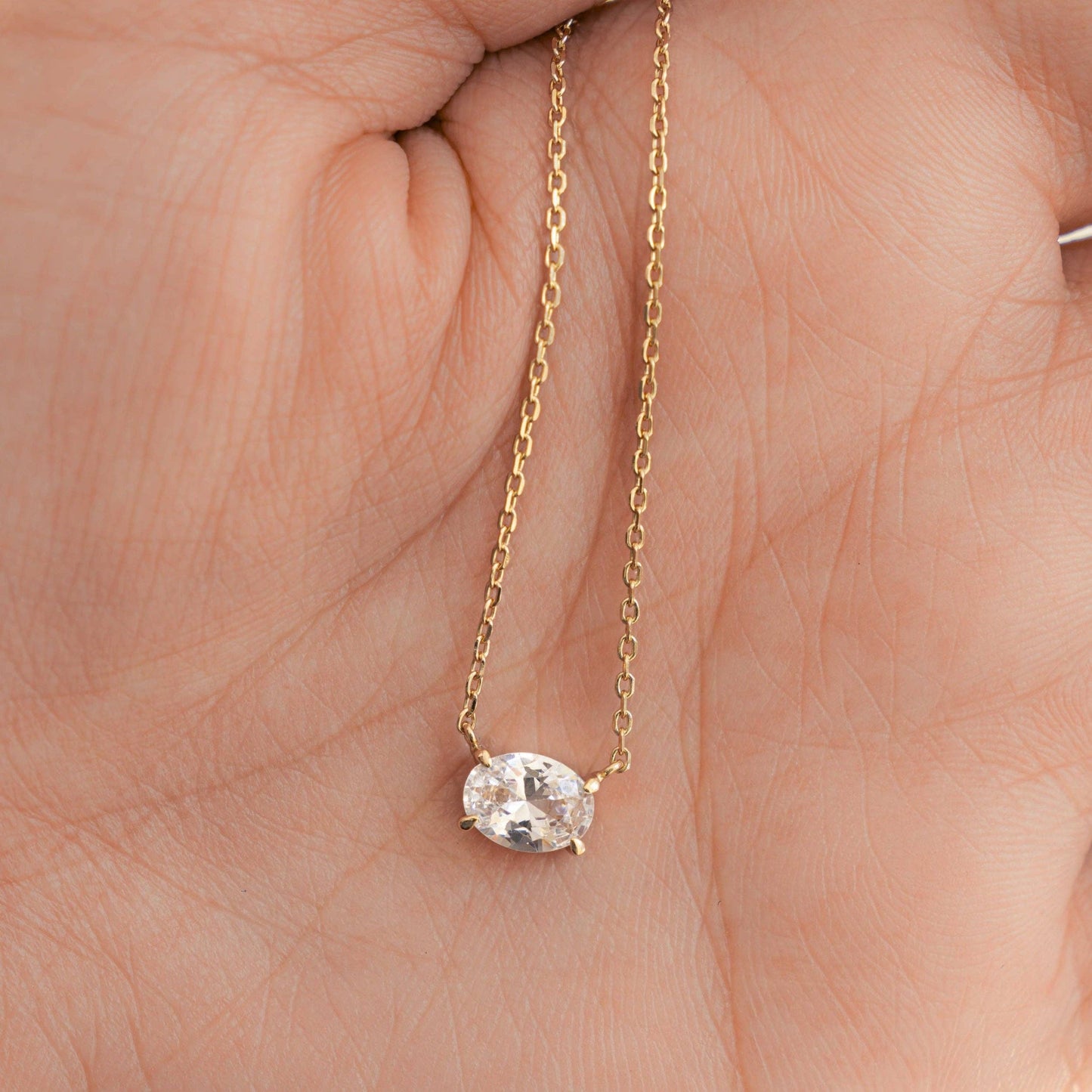 Oval Pendant Necklace