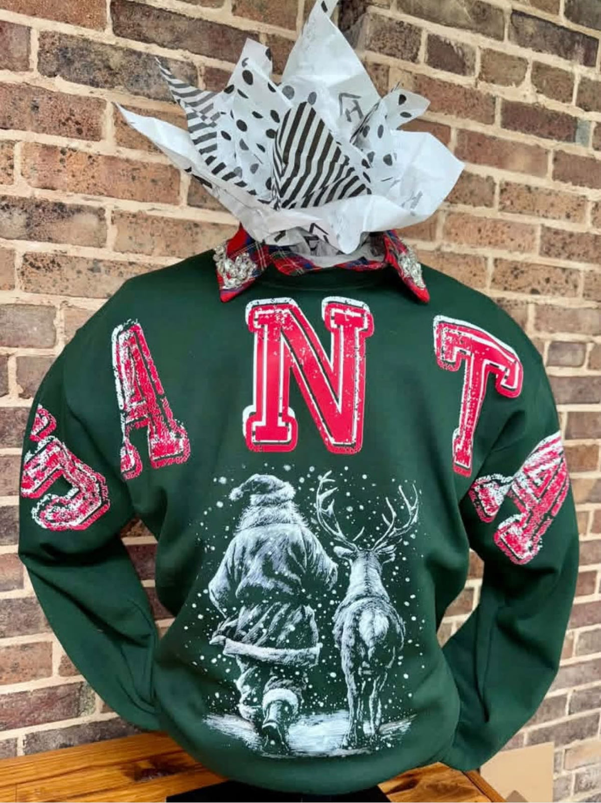 Santa Oversized Print Crewneck