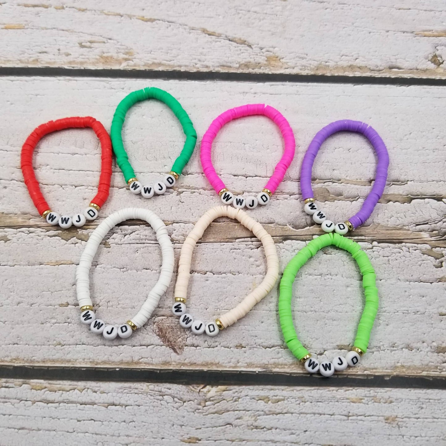 WWJD Clay Bracelet
