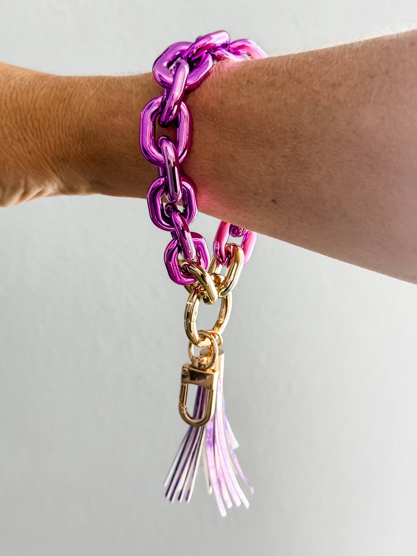 Acrylic Wristlet Keychain "Purple"