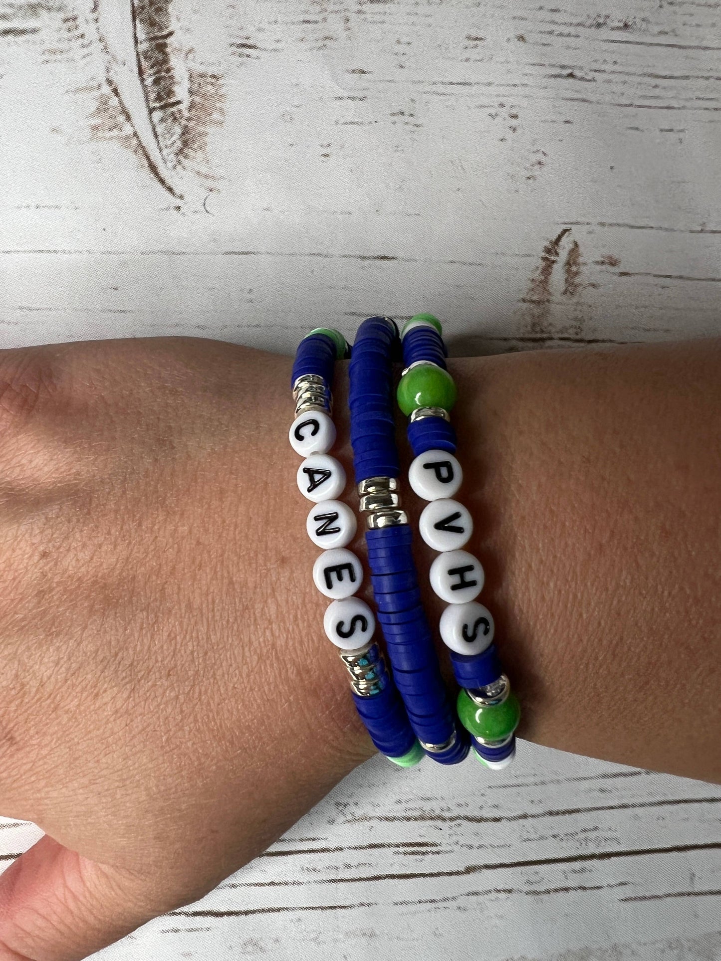 Gameday School Spirit Bracelet Stacks Customized colors: Black / Red