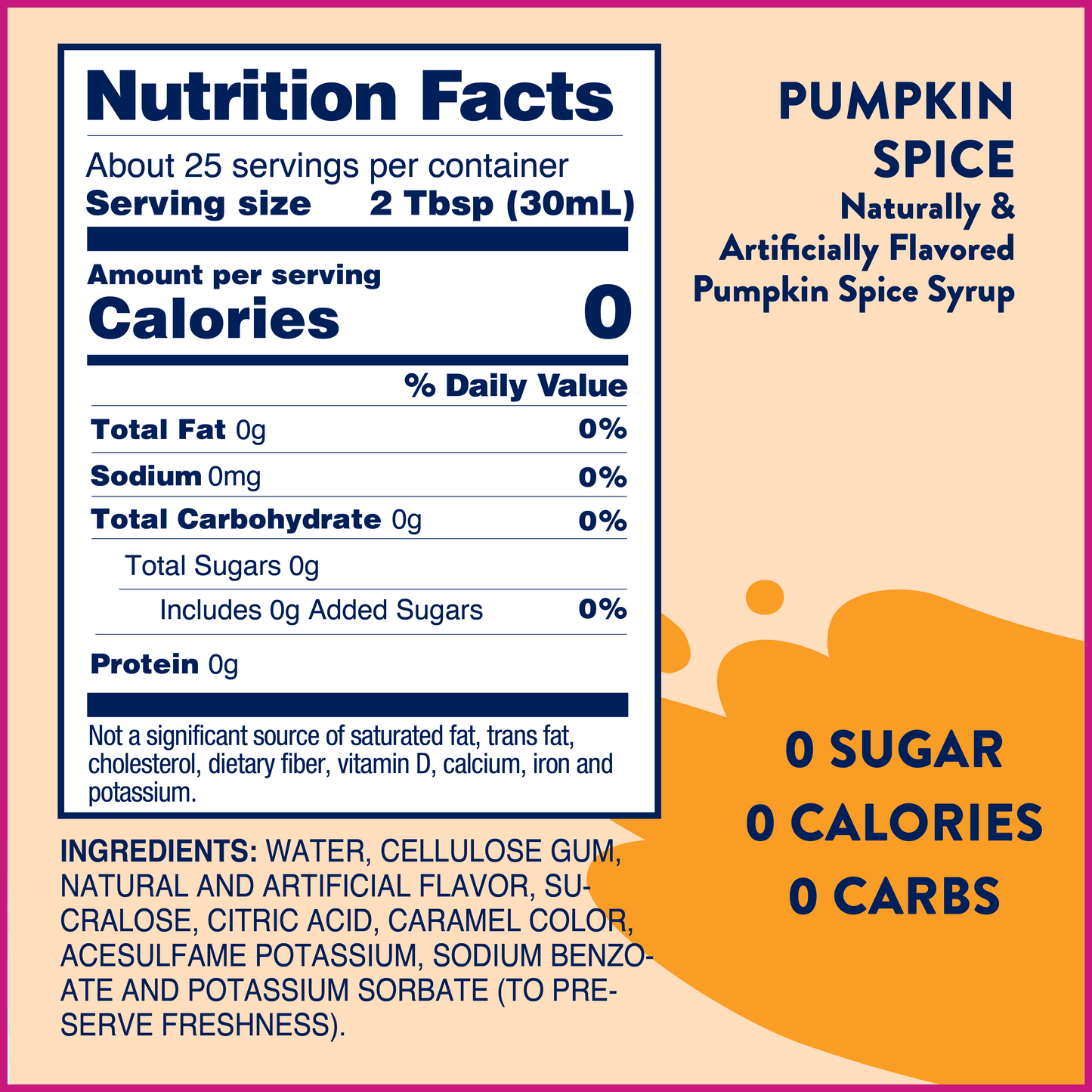 Sugar Free Pumpkin Spice Syrup