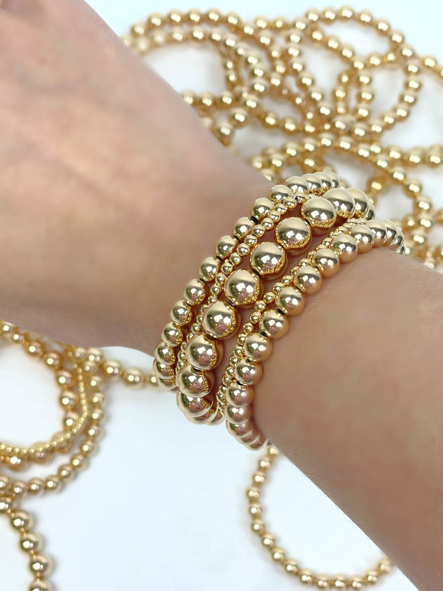 18k Gold Filled Stretch Bracelet-Small