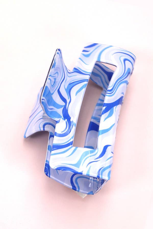 SWIRL COLORFUL HAIR CLAW CLIPS | ROYAL