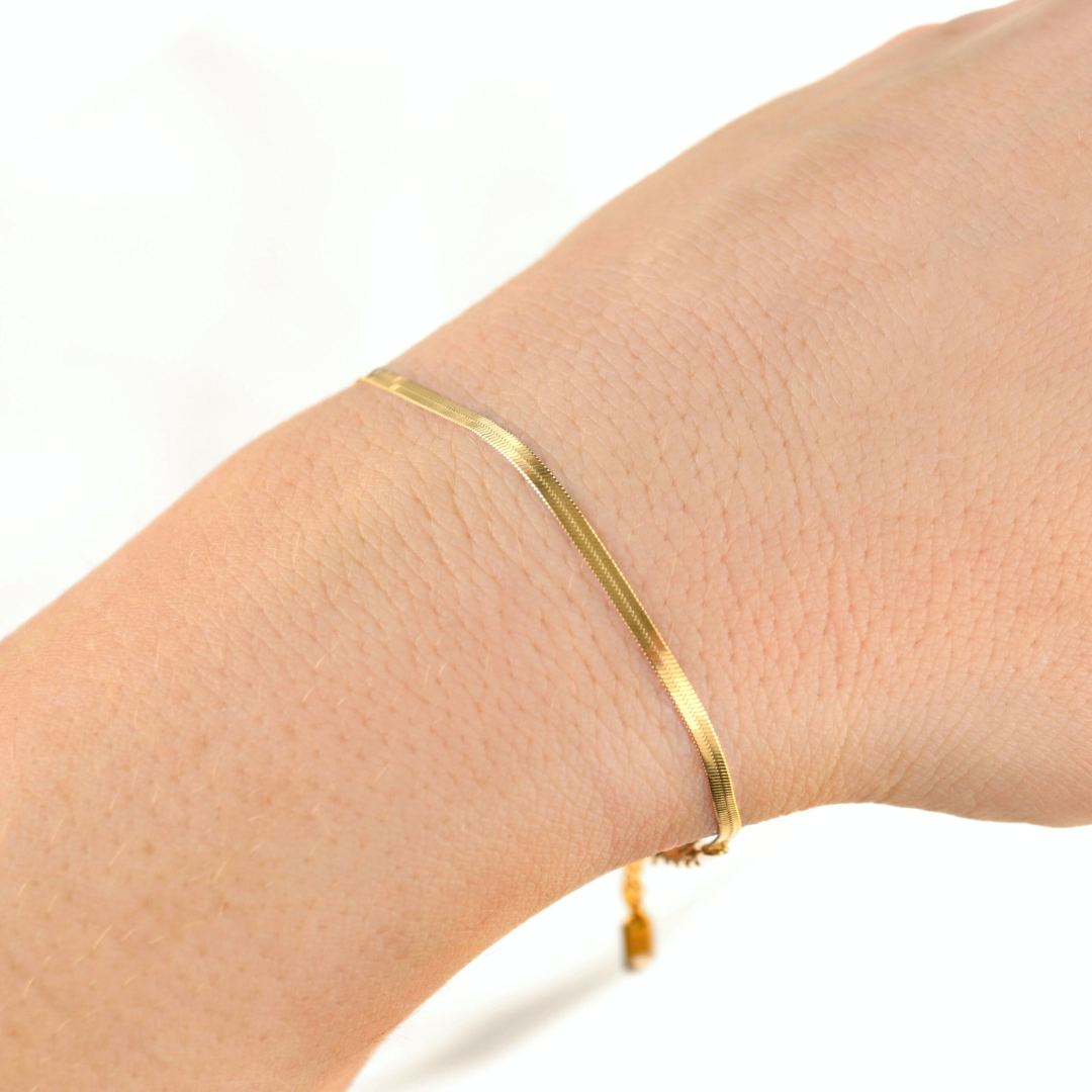 Dainty Gold Bracelets - Waterproof Chain Bracelets for Women
