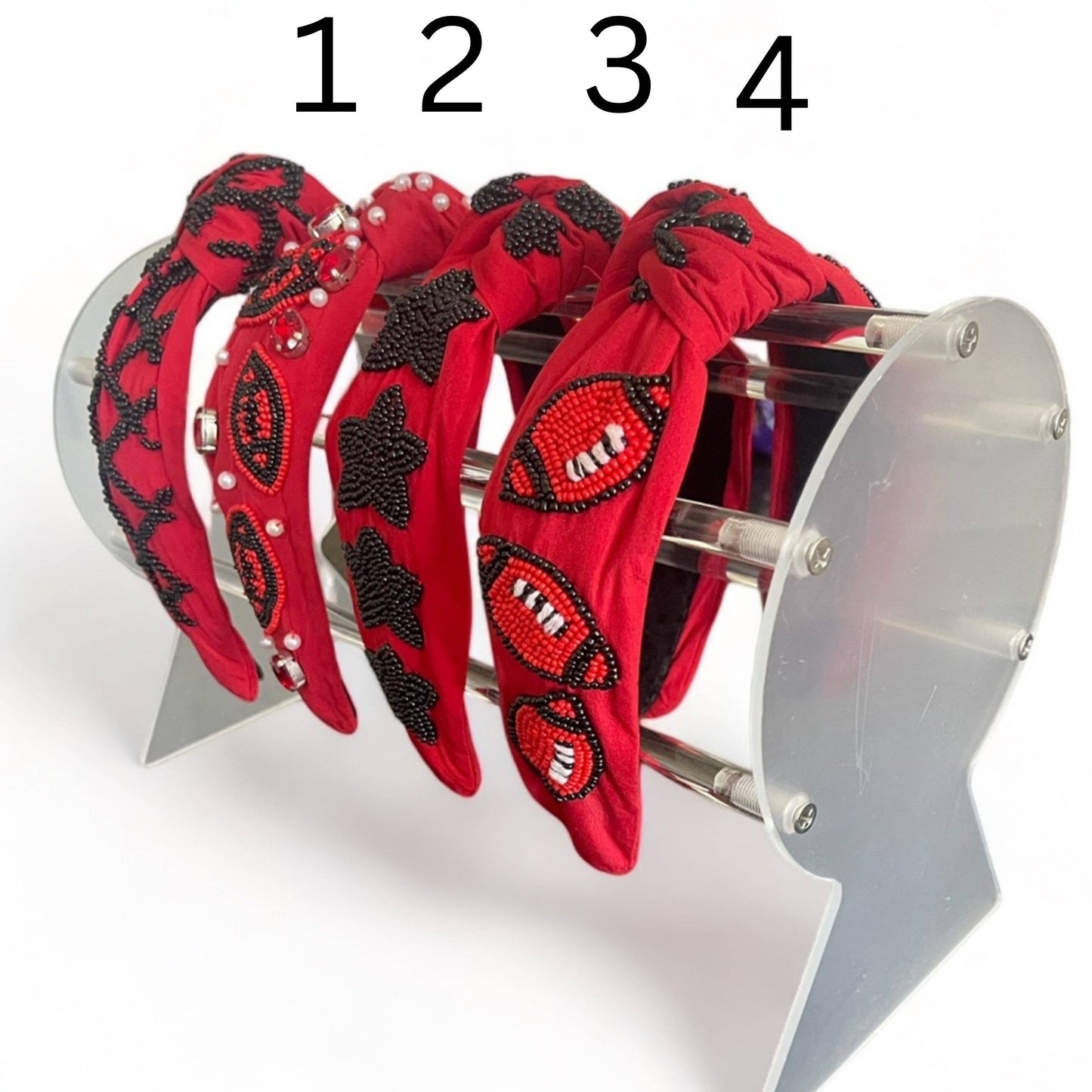 Red & Black Star Headband
