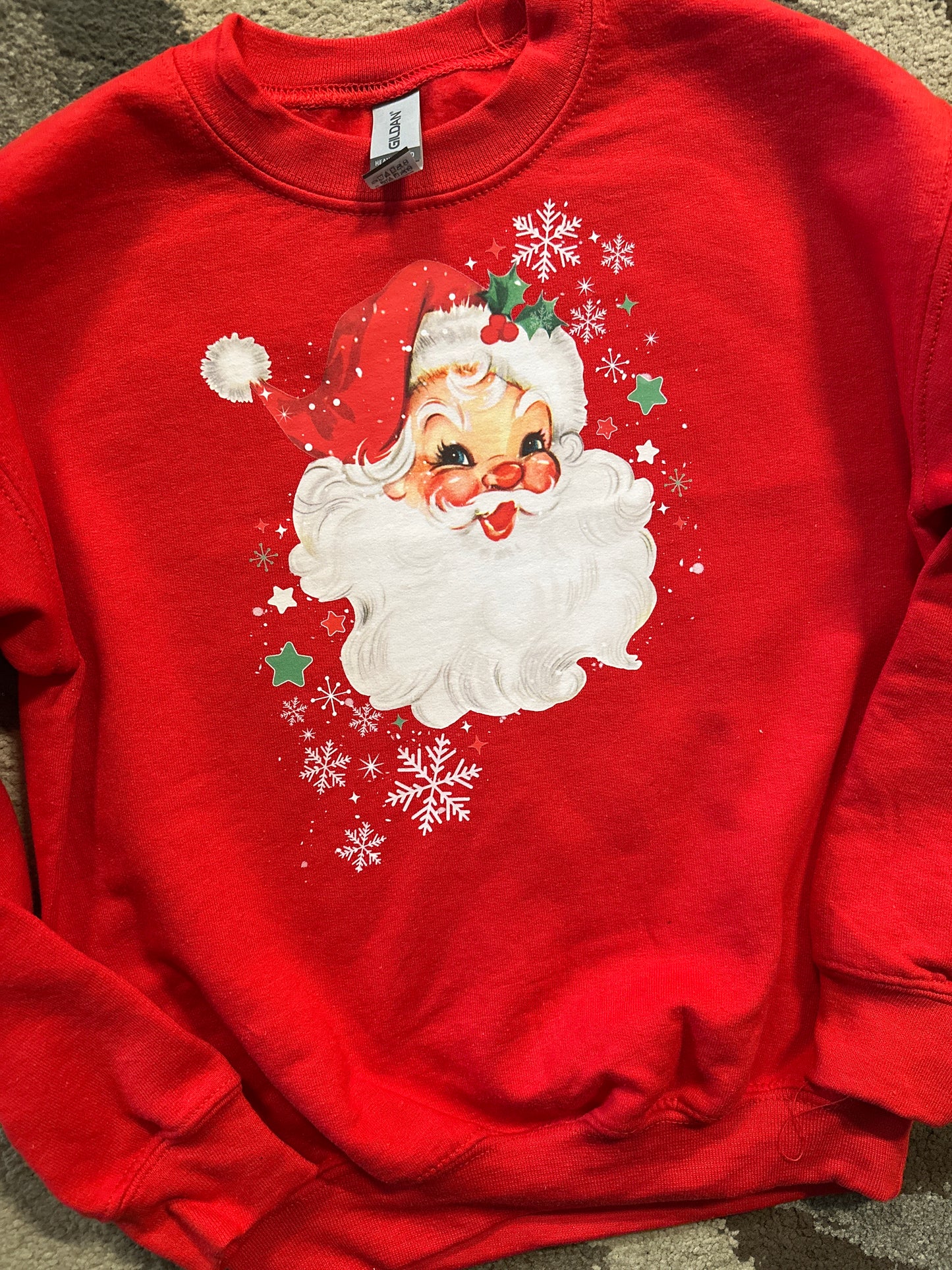 Youth Vintage Santa Star Crewneck