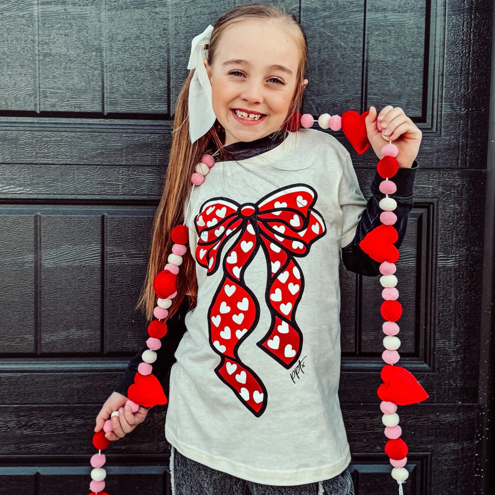 Big Heart Bow Tee |Youth