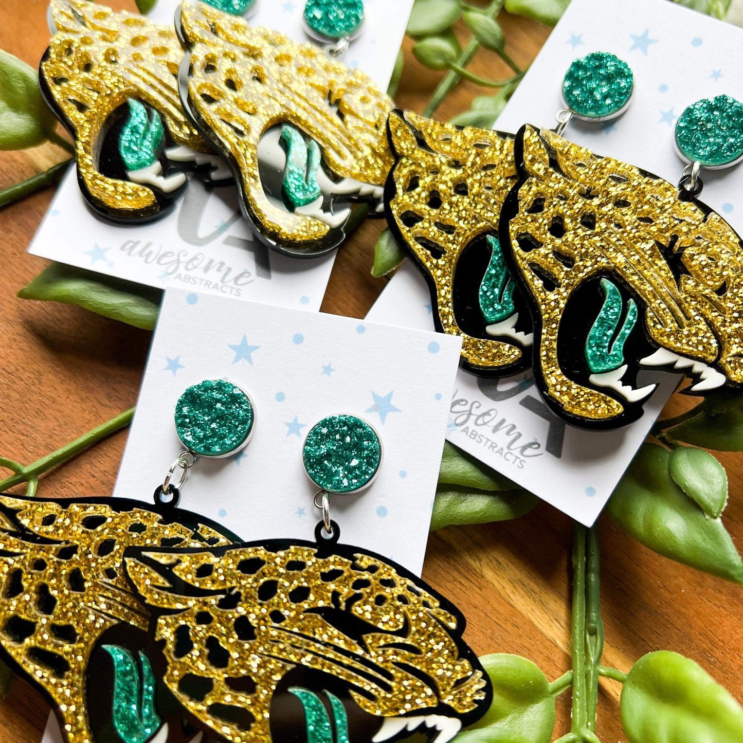Jaguars Acrylic Earrings