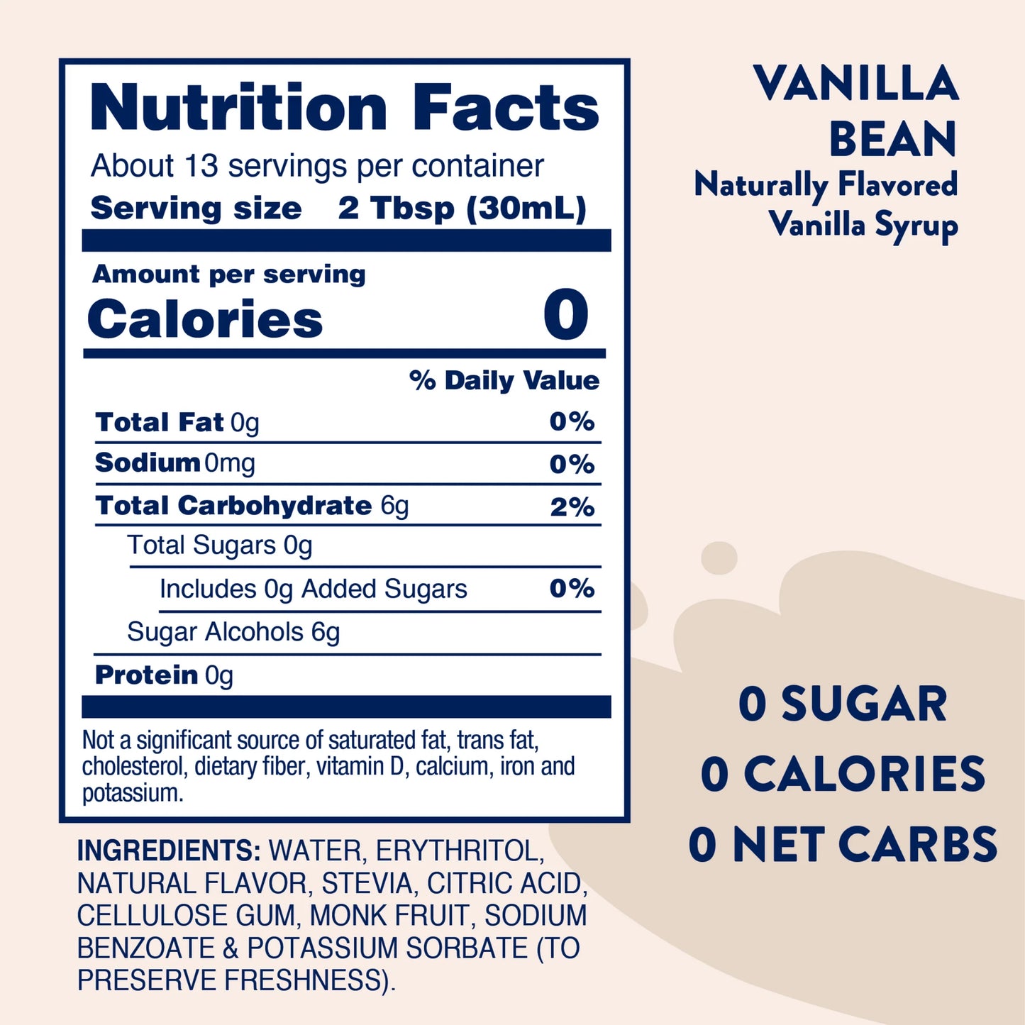 Naturally Sweetened Vanilla Bean Syrup
