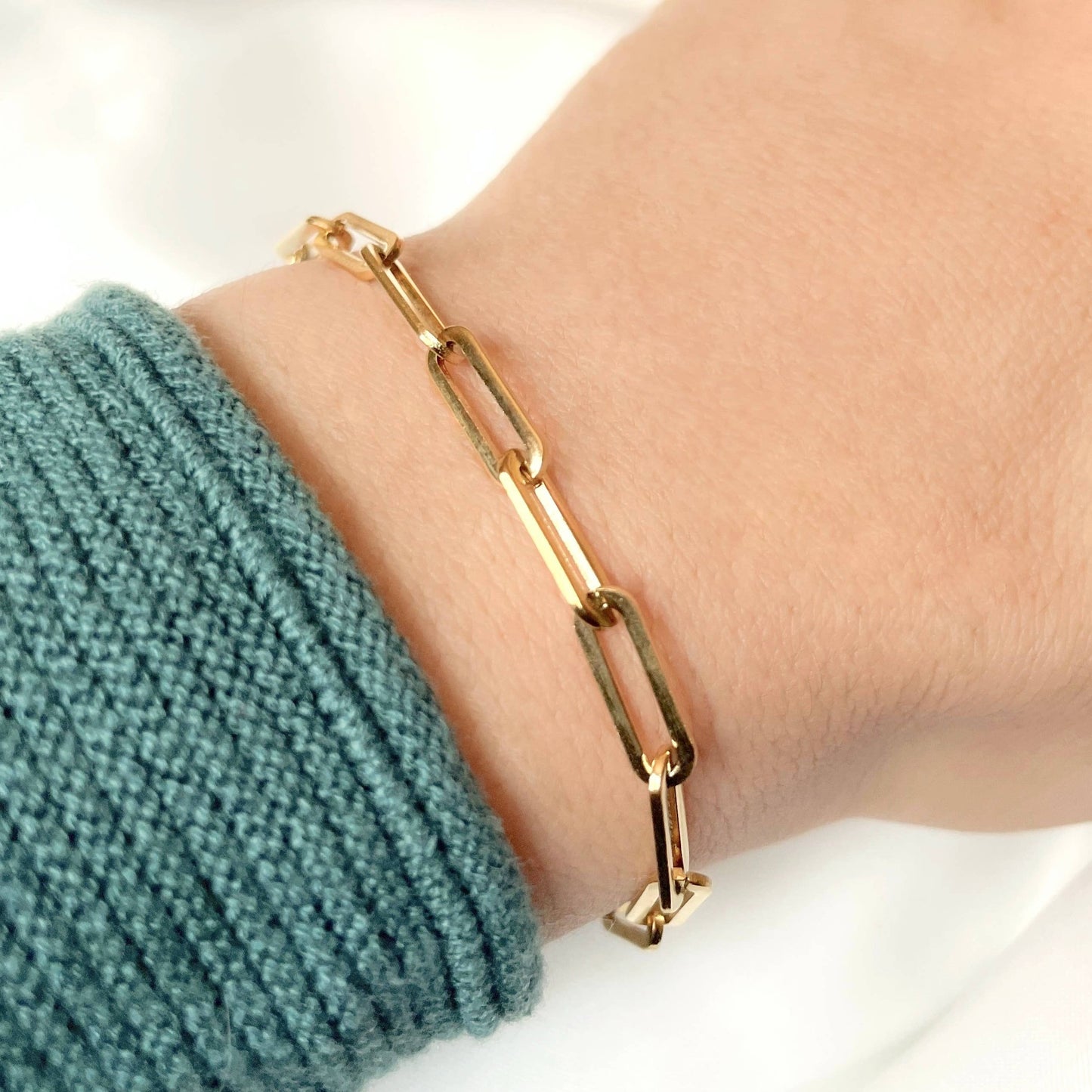 Stainless Steel Bold Bracelets - Chunky Gold Silver Bracelet