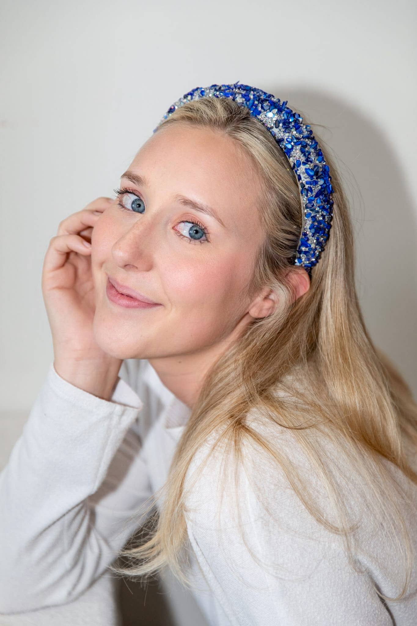 All That Glitters Headband - Blue + Silver