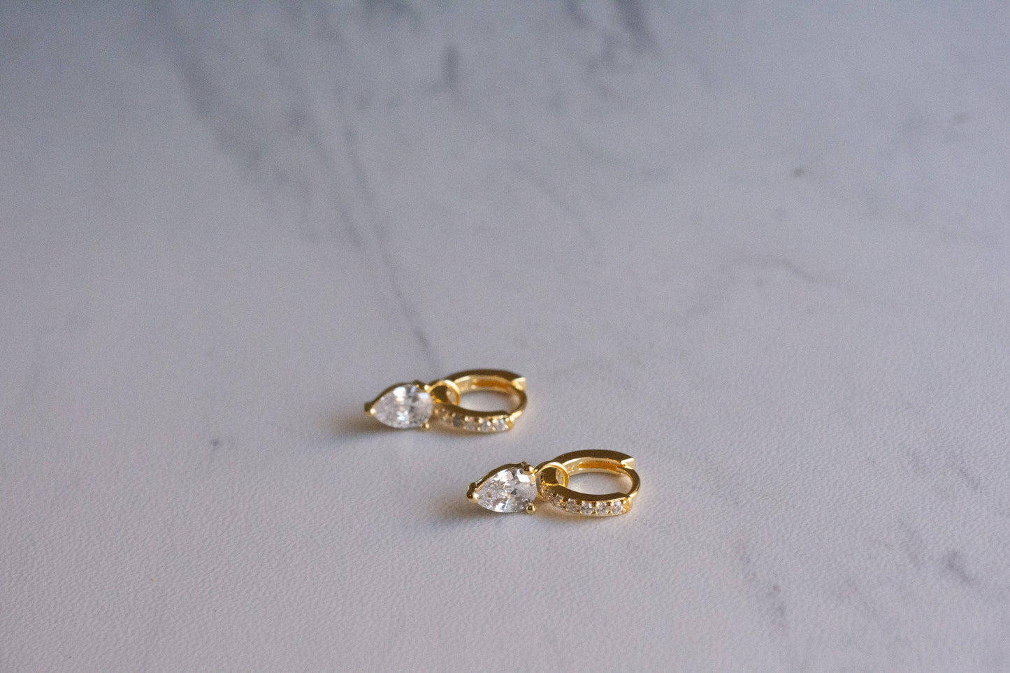 Tear Drop Charm Huggies