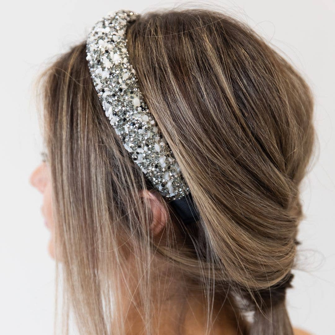 All That Glitters Headband - Spurs Silver + Black